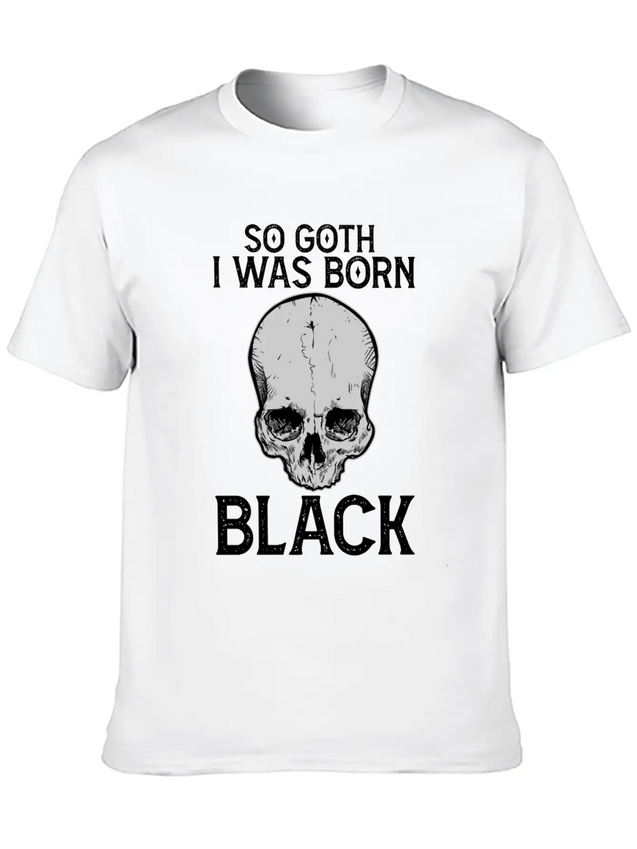 Funny Gothic Skull Lightweight Cotton T-Shirt – Daily Comfort Graphic Shirt