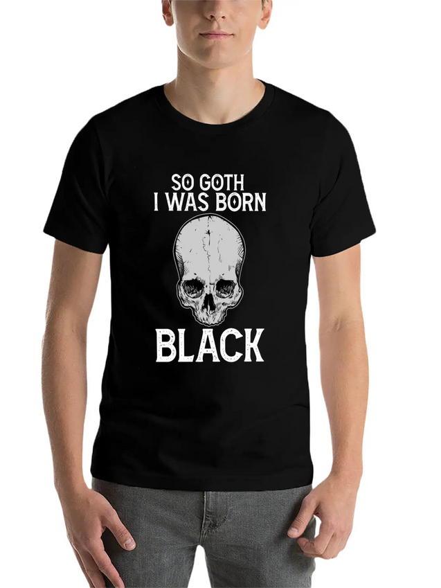 Funny Gothic Skull Lightweight Cotton T-Shirt – Daily Comfort Graphic Shirt