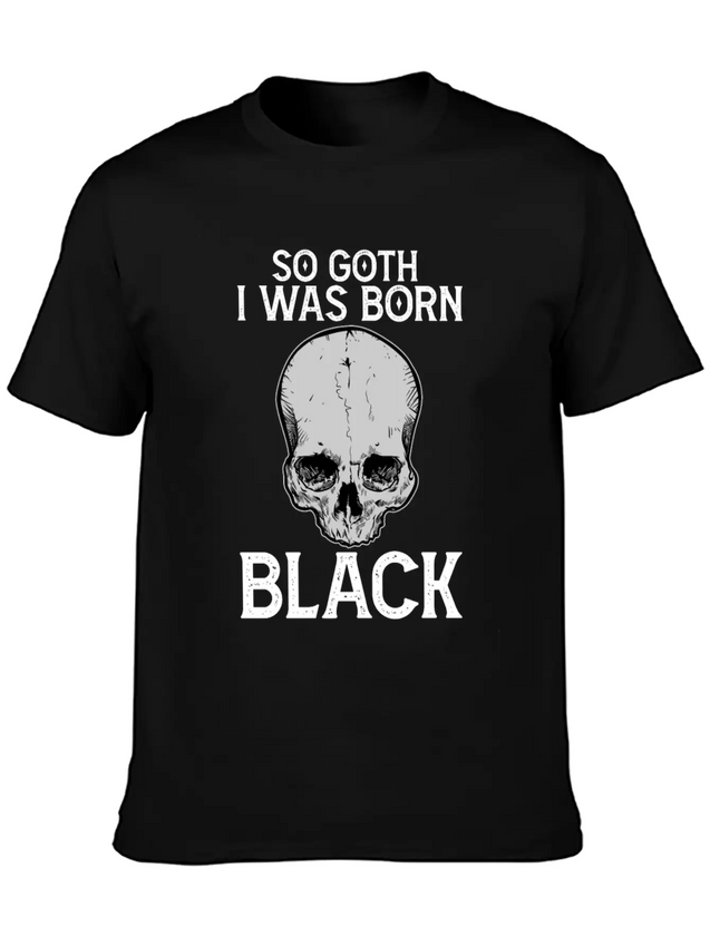 Funny Gothic Skull Lightweight Cotton T-Shirt – Daily Comfort Graphic Shirt