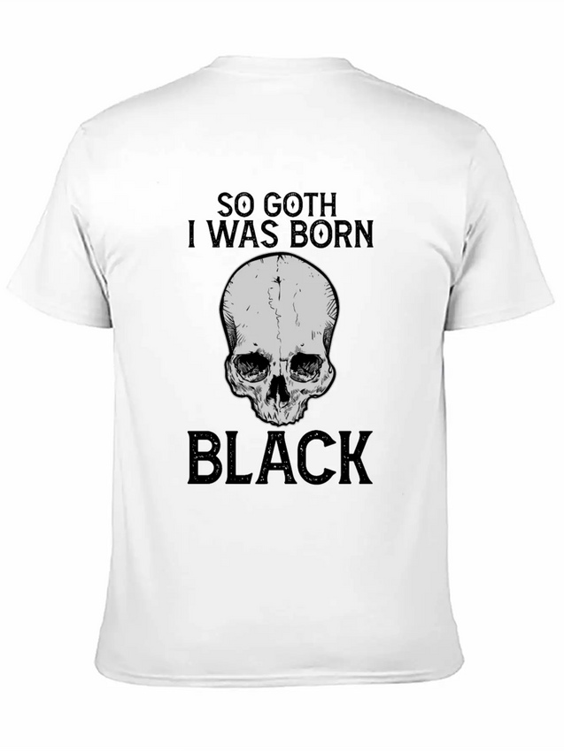 Funny Gothic Skull Lightweight Cotton T-Shirt – Daily Comfort Graphic Shirt