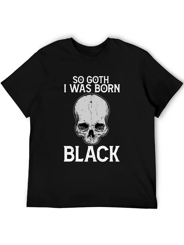 Funny Gothic Skull Lightweight Cotton T-Shirt – Daily Comfort Graphic Shirt