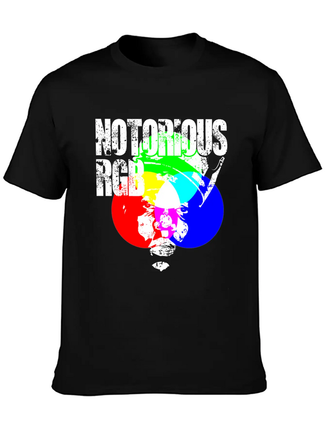 Funny Graphic Design Unisex Shirt Notorious RGB Lightweight Cotton T-Shirt – Daily Comfort Graphic Shirt