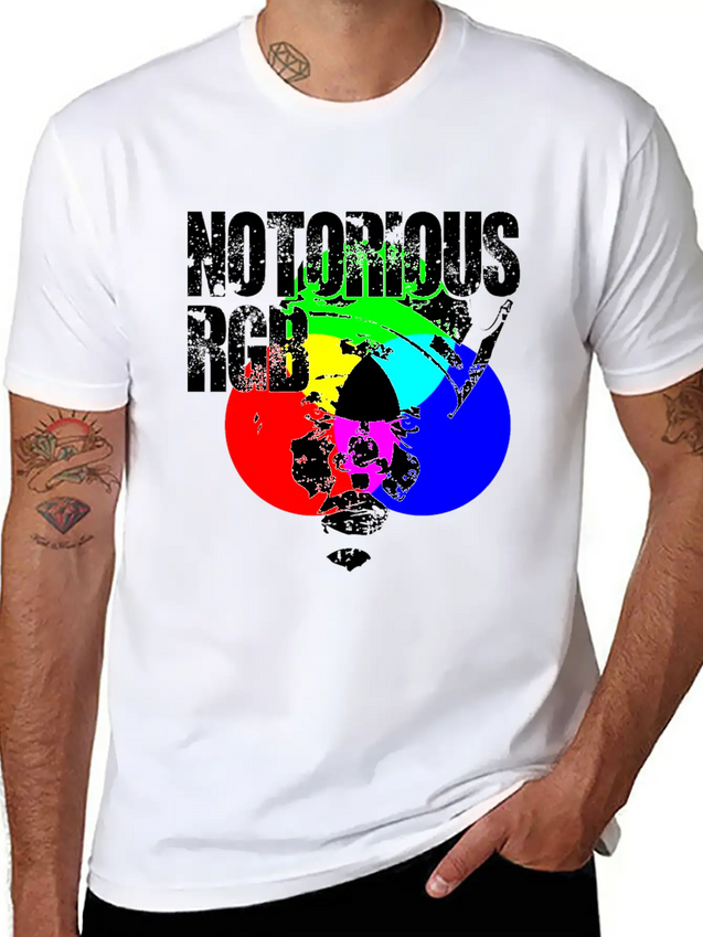 Funny Graphic Design Unisex Shirt Notorious RGB Lightweight Cotton T-Shirt – Daily Comfort Graphic Shirt