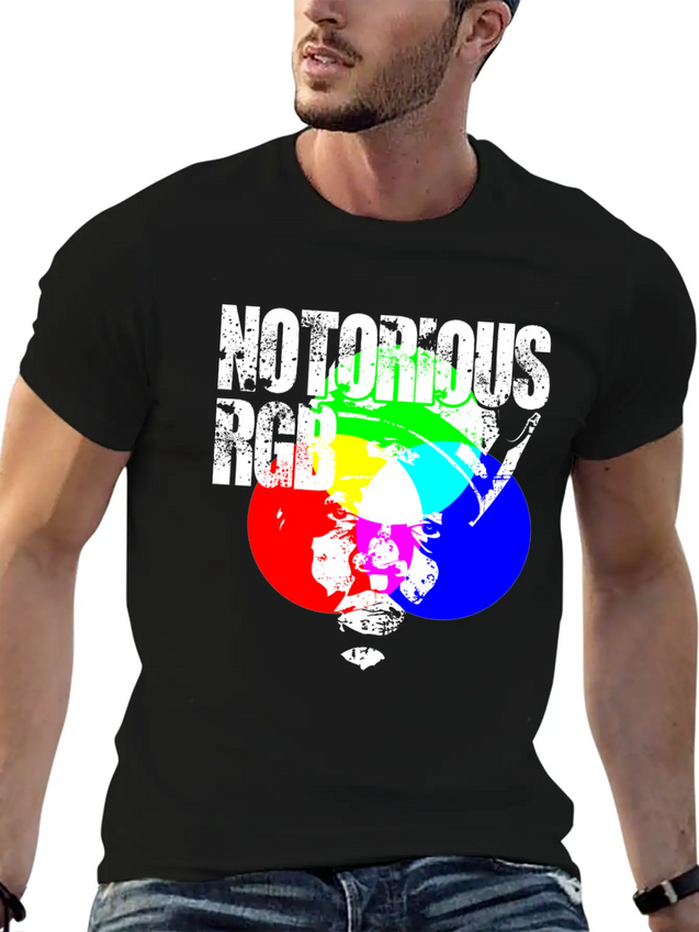 Funny Graphic Design Unisex Shirt Notorious RGB Lightweight Cotton T-Shirt – Daily Comfort Graphic Shirt
