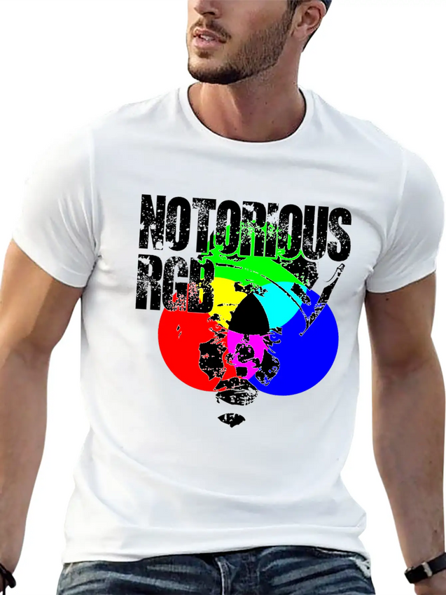 Funny Graphic Design Unisex Shirt Notorious RGB Lightweight Cotton T-Shirt – Daily Comfort Graphic Shirt