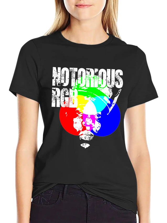 Funny Graphic Design Unisex Shirt Notorious RGB Lightweight Cotton T-Shirt – Daily Comfort Graphic Shirt