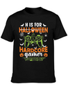 Funny Halloween Costume H Is Hardcore Gamer Lightweight Cotton T-Shirt – Daily Comfort Graphic Shirt