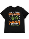 Funny Halloween Costume H Is Hardcore Gamer Lightweight Cotton T-Shirt – Daily Comfort Graphic Shirt
