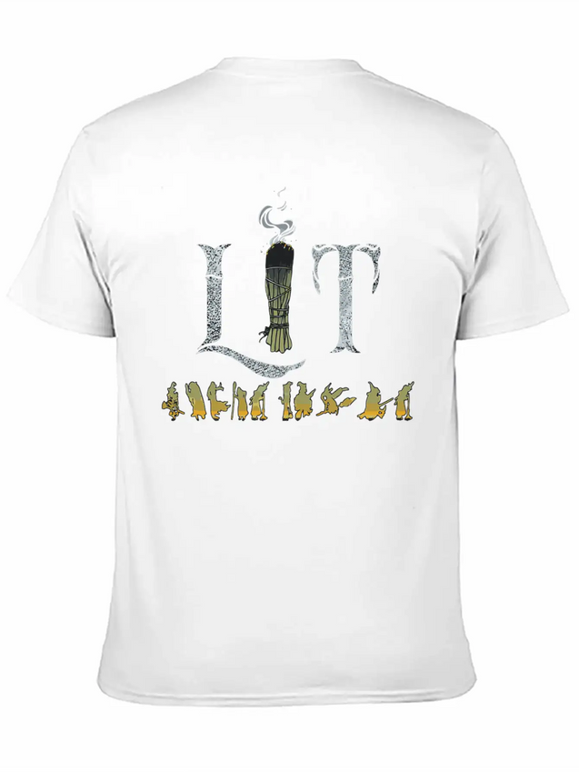 Funny Lit Burning Sage Smudge Witch Halloween Lightweight Cotton T-Shirt – Daily Comfort Graphic Shirt