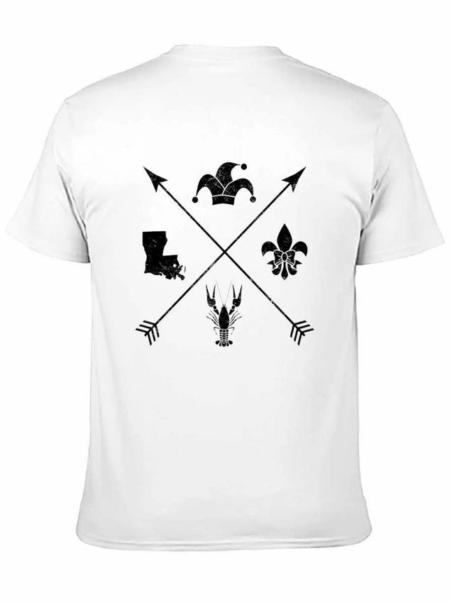 Funny Mardi Grass Arrow Jester Hat Crawfish Gifts Lightweight Cotton T-Shirt – Daily Comfort Graphic Shirt