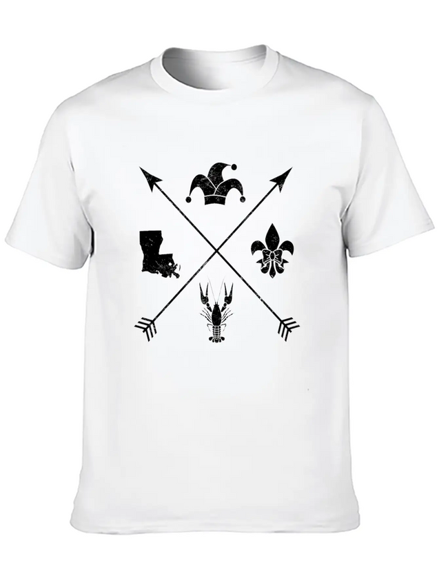 Funny Mardi Grass Arrow Jester Hat Crawfish Gifts Lightweight Cotton T-Shirt – Daily Comfort Graphic Shirt