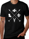 Funny Mardi Grass Arrow Jester Hat Crawfish Gifts Lightweight Cotton T-Shirt – Daily Comfort Graphic Shirt