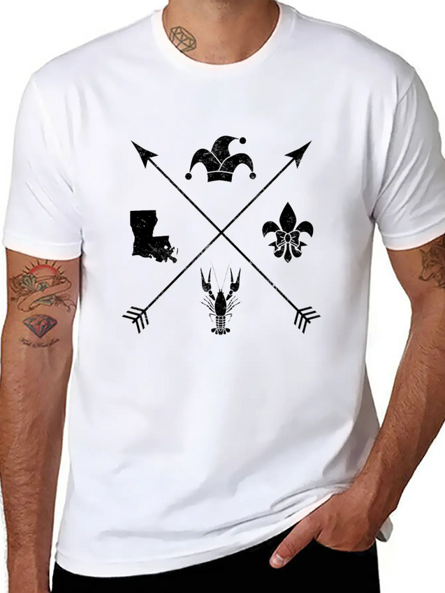 Funny Mardi Grass Arrow Jester Hat Crawfish Gifts Lightweight Cotton T-Shirt – Daily Comfort Graphic Shirt