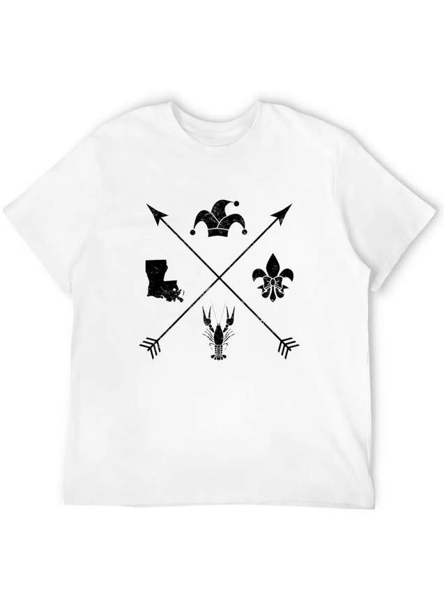 Funny Mardi Grass Arrow Jester Hat Crawfish Gifts Lightweight Cotton T-Shirt – Daily Comfort Graphic Shirt