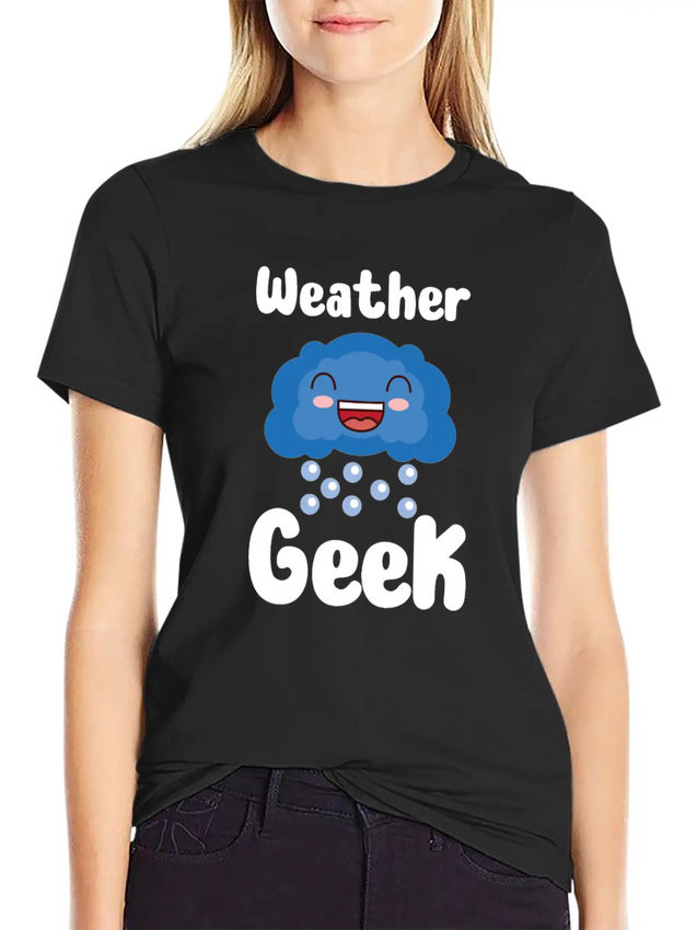 Funny Meteorology Meteorologist Weather Lover Lightweight Cotton T-Shirt – Daily Comfort Graphic Shirt