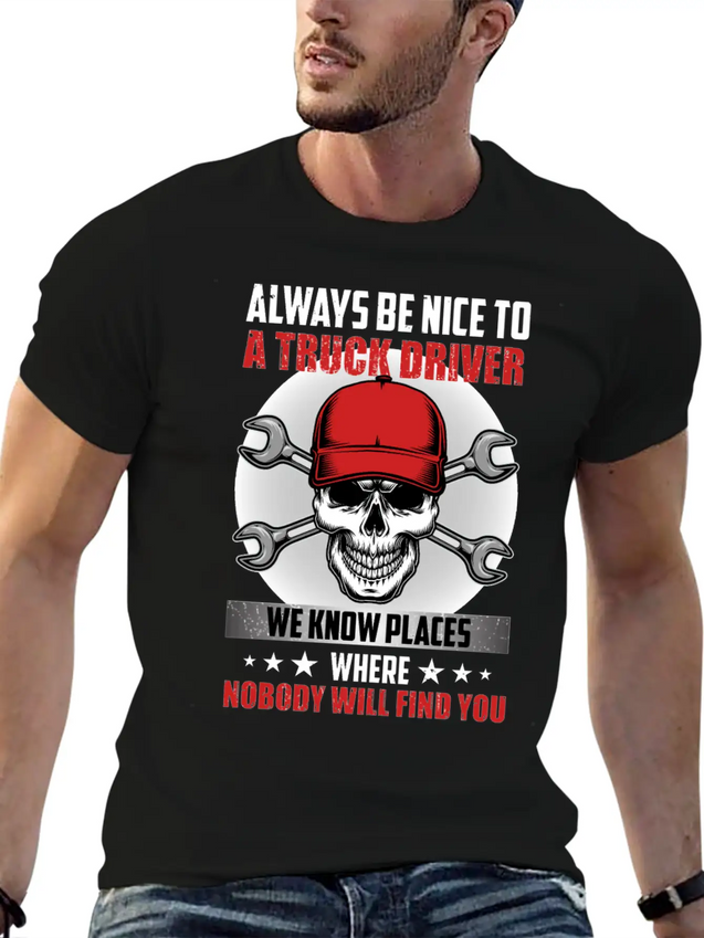 Funny Trucks Lovers - Truck Drivers - Truck Driver Lightweight Cotton T-Shirt – Daily Comfort Graphic Shirt