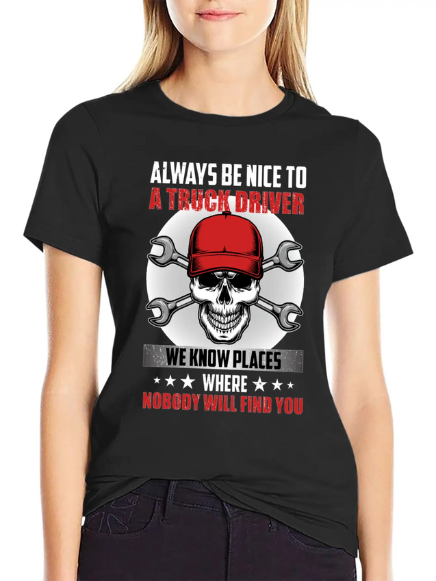 Funny Trucks Lovers - Truck Drivers - Truck Driver Lightweight Cotton T-Shirt – Daily Comfort Graphic Shirt
