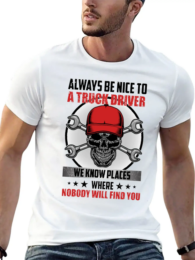 Funny Trucks Lovers - Truck Drivers - Truck Driver Lightweight Cotton T-Shirt – Daily Comfort Graphic Shirt
