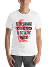 Gandhi Quote Be The Change Mama Gandhi Quotes Lightweight Cotton T-Shirt – Daily Comfort Graphic Shirt