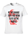 Gandhi Quote Be The Change Mama Gandhi Quotes Lightweight Cotton T-Shirt – Daily Comfort Graphic Shirt
