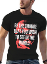 Gandhi Quote Be The Change Mama Gandhi Quotes Lightweight Cotton T-Shirt – Daily Comfort Graphic Shirt