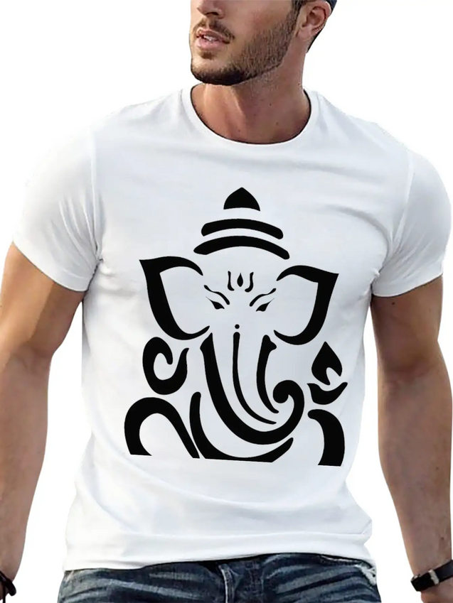 Ganesha Lightweight Cotton T-Shirt – Daily Comfort Graphic Shirt