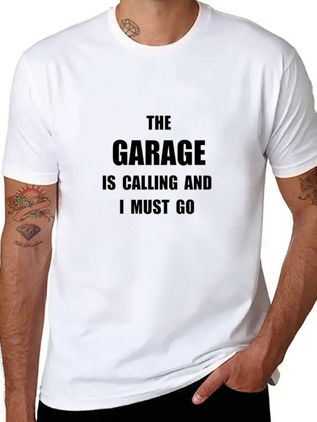 Garage Calling Lightweight Cotton T-Shirt – Daily Comfort Graphic Shirt