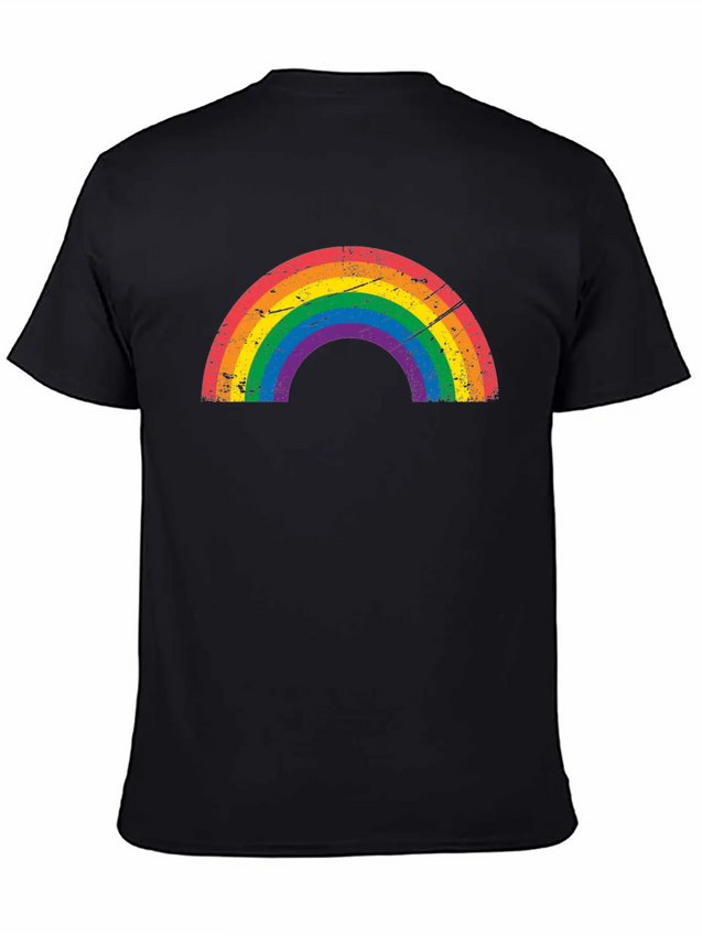 Gay Pride LGBTQ Grunge Rainbow Lightweight Cotton T-Shirt – Daily Comfort Graphic Shirt