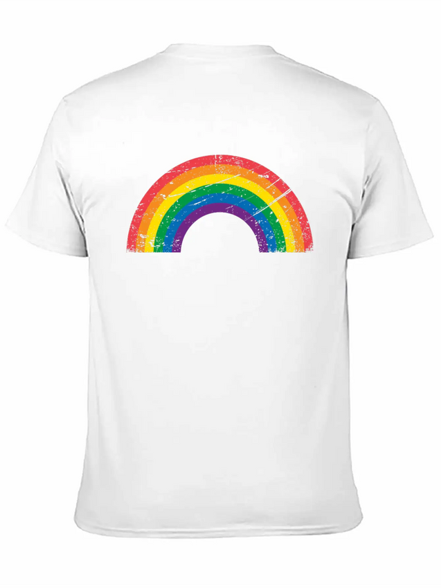 Gay Pride LGBTQ Grunge Rainbow Lightweight Cotton T-Shirt – Daily Comfort Graphic Shirt