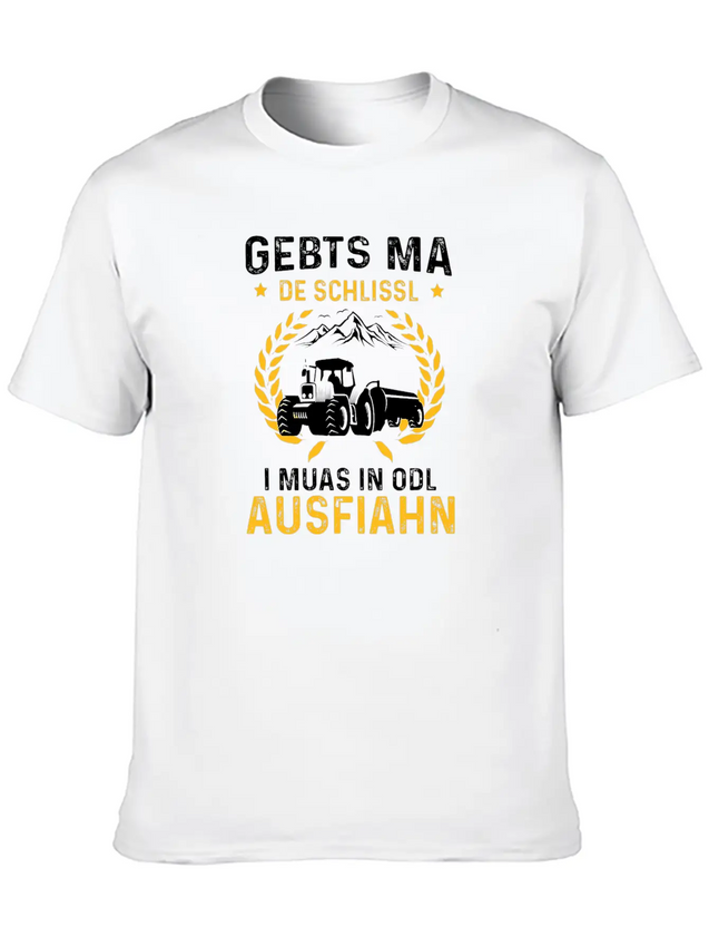 Gebts Ma De Schlissl I Muas In Odl Ausfiahn Lightweight Cotton T-Shirt – Daily Comfort Graphic Shirt