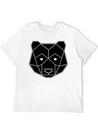 Geometric Animal: Panda Bear Lightweight Cotton T-Shirt – Daily Comfort Graphic Shirt