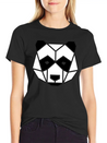 Geometric Animal: Panda Bear Lightweight Cotton T-Shirt – Daily Comfort Graphic Shirt