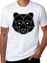 Geometric Animal: Panda Bear Lightweight Cotton T-Shirt – Daily Comfort Graphic Shirt