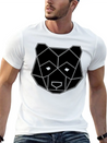 Geometric Animal: Panda Bear Lightweight Cotton T-Shirt – Daily Comfort Graphic Shirt