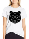 Geometric Animal: Panda Bear Lightweight Cotton T-Shirt – Daily Comfort Graphic Shirt