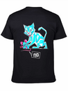 Geometric Cat And Mouse Lightweight Cotton T-Shirt – Daily Comfort Graphic Shirt