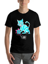 Geometric Cat And Mouse Lightweight Cotton T-Shirt – Daily Comfort Graphic Shirt