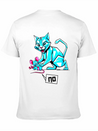Geometric Cat And Mouse Lightweight Cotton T-Shirt – Daily Comfort Graphic Shirt