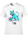 Geometric Cat And Mouse Lightweight Cotton T-Shirt – Daily Comfort Graphic Shirt