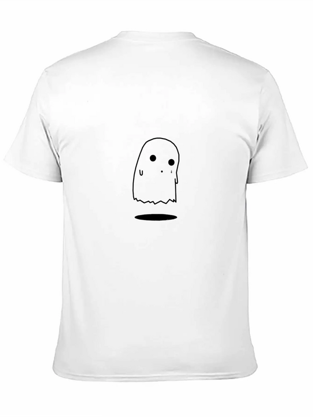 Ghost Halloween Sad Cry Lightweight Cotton T-Shirt – Daily Comfort Graphic Shirt