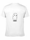 Ghost Halloween Sad Cry Lightweight Cotton T-Shirt – Daily Comfort Graphic Shirt