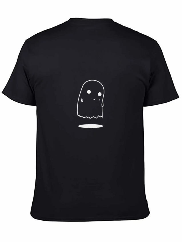 Ghost Halloween Sad Cry Lightweight Cotton T-Shirt – Daily Comfort Graphic Shirt
