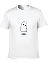 Ghost Halloween Sad Cry Lightweight Cotton T-Shirt – Daily Comfort Graphic Shirt