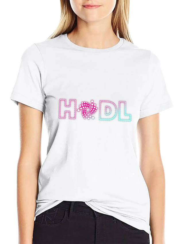 (Gift) HODL Neon Lightweight Cotton T-Shirt – Daily Comfort Graphic Shirt