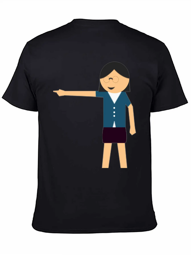 Girl Pointed Lightweight Cotton T-Shirt – Daily Comfort Graphic Shirt