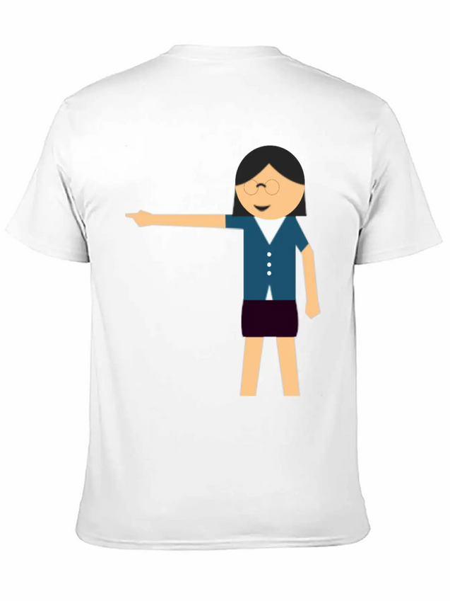 Girl Pointed Lightweight Cotton T-Shirt – Daily Comfort Graphic Shirt