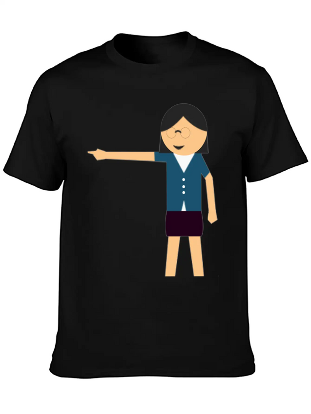 Girl Pointed Lightweight Cotton T-Shirt – Daily Comfort Graphic Shirt