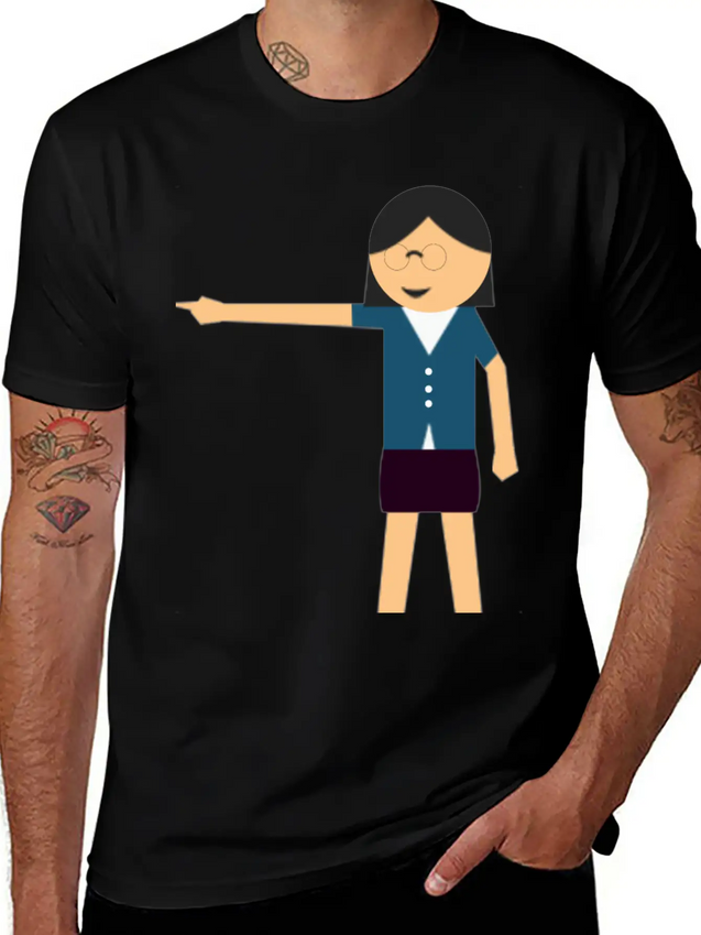 Girl Pointed Lightweight Cotton T-Shirt – Daily Comfort Graphic Shirt