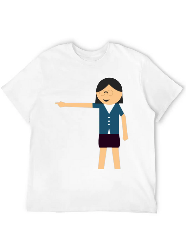 Girl Pointed Lightweight Cotton T-Shirt – Daily Comfort Graphic Shirt