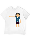 Girl Pointed Lightweight Cotton T-Shirt – Daily Comfort Graphic Shirt